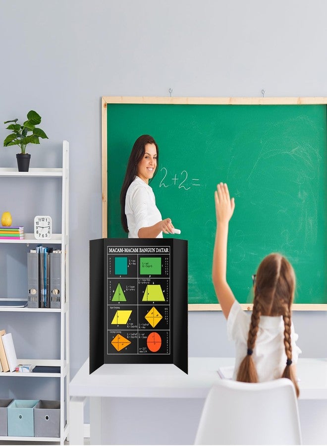 IKAYAS مجموعة من 10 لوحات عرض ثلاثية الطي سوداء، لوحات عرض مزدوجة الجوانب من إيكاياس مقاس 24 × 16 بوصة، لوحات عرض للمعارض العلمية، لوحة فوم للتركيب، للطباعة، الأعمال الفنية، العرض، المشاريع، لوازم الفصل الدراسي - Image 4