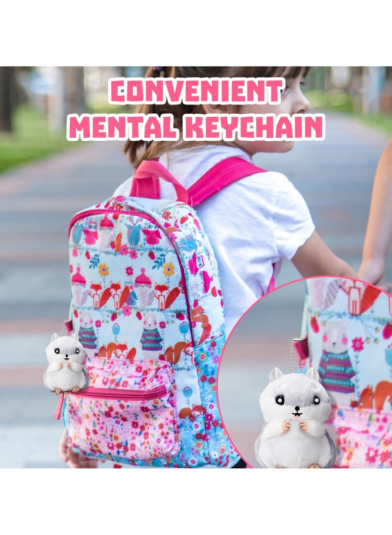 SYOSI 10 قطع دمى هامستر محشوة صغيرة حيوانات هامستر محشوة دمية صغيرة سلسلة مفاتيح حامل مفاتيح ميدالية حقيبة هدية حفلة للأطفال هدايا عيد ميلاد ديكور منزلي (متعددة الألوان) - Image 5