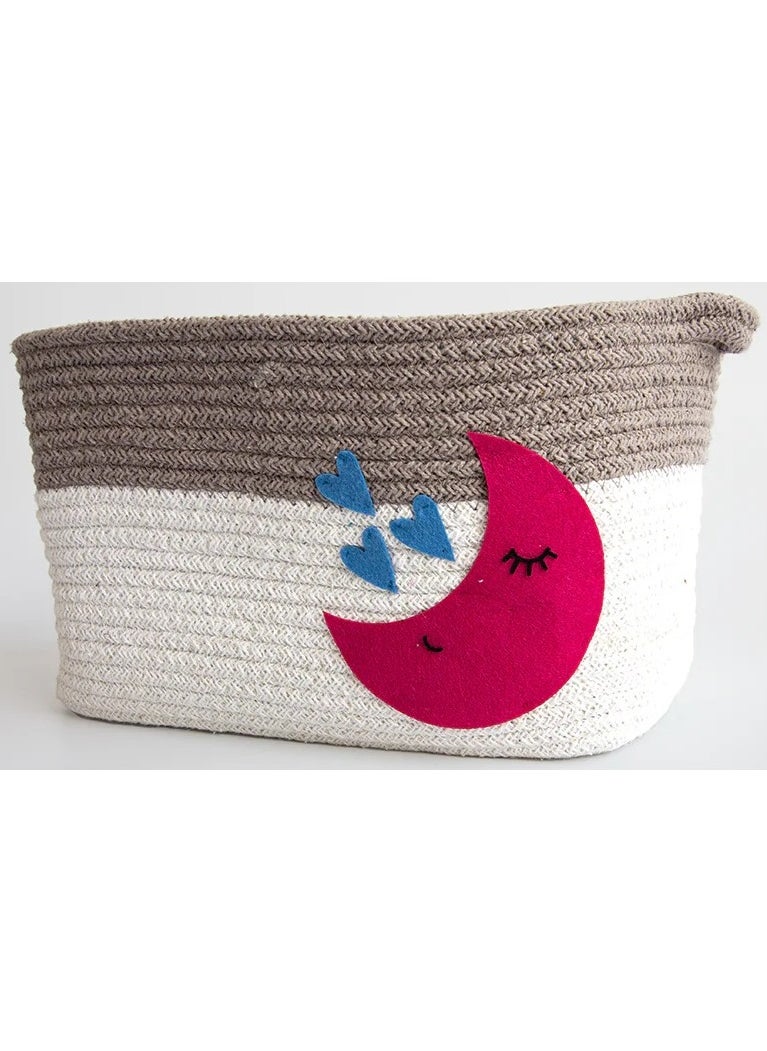 Yellow Doodle Yellow Doodle Cotton Rope Basket - Twinkly Stars (Medium) 
