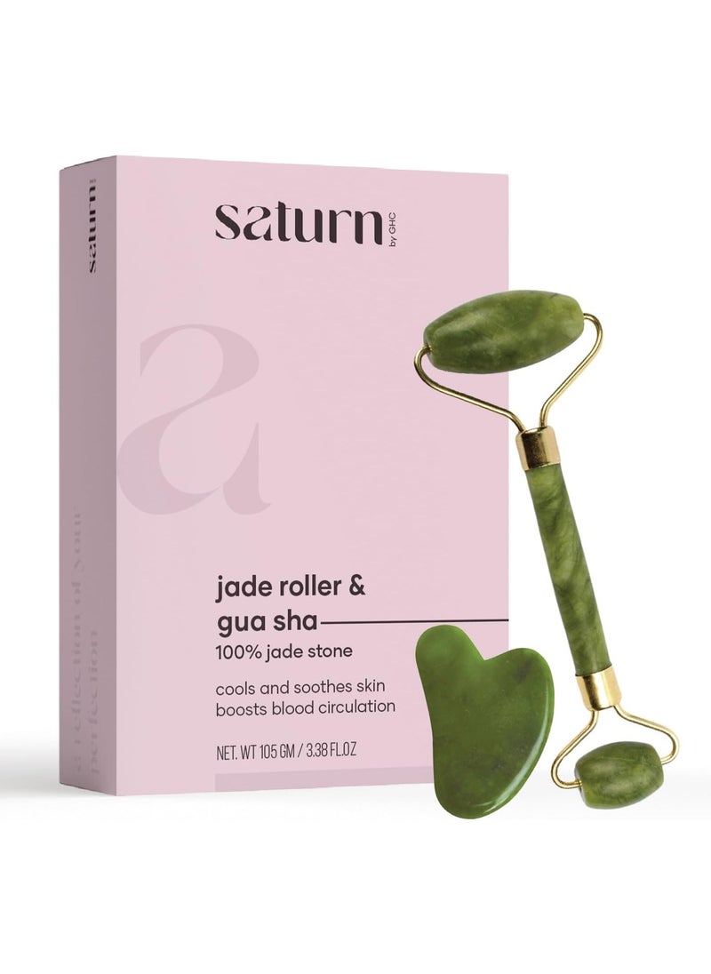 Saturn by GHC Saturn by GHC Facial Massager Jade Roller & Gua Sha  - Image 1