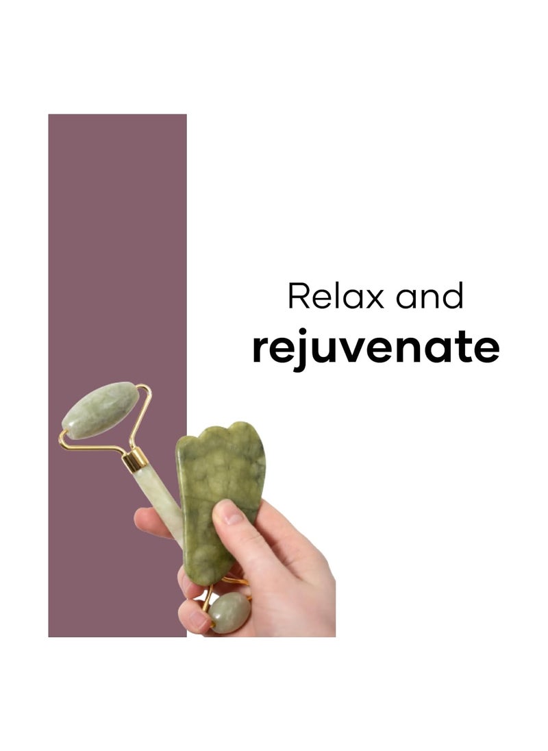 Saturn by GHC Saturn by GHC Facial Massager Jade Roller & Gua Sha  - Image 2