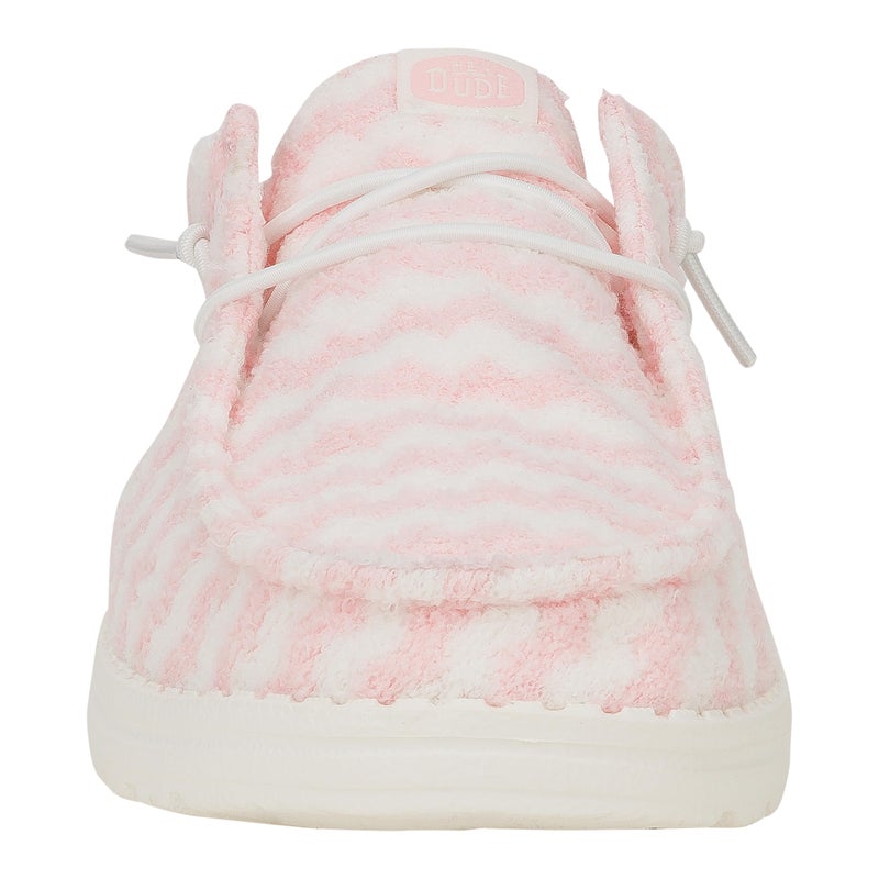 HEYDUDE Women's Wendy Slip Terry Stripe Mule, Pink/White Size 10 | Lightweight Travel Ready Backless Casual Slip On Shoe - Image 5