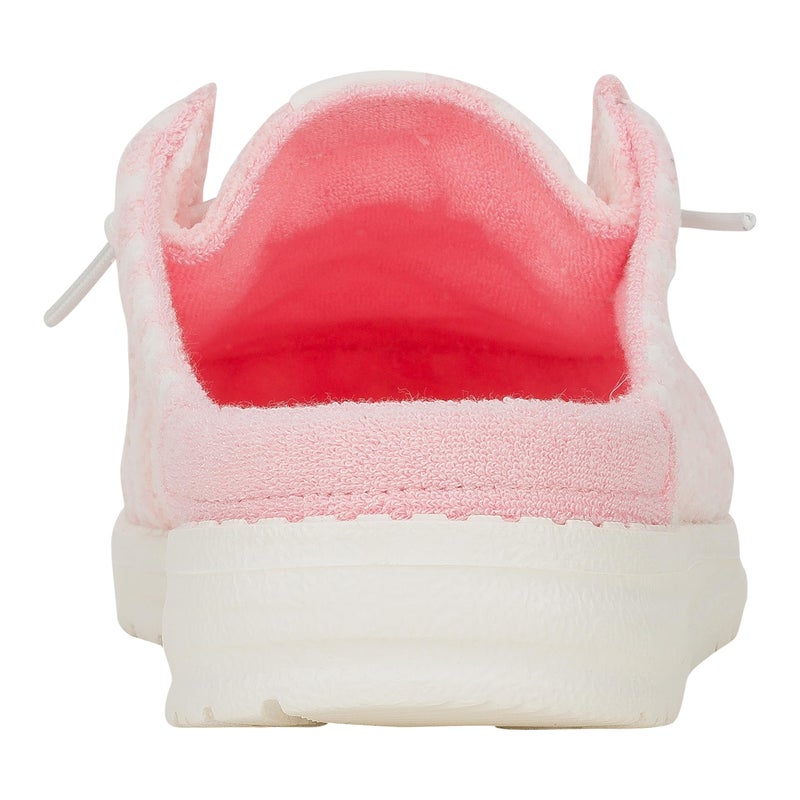 HEYDUDE Women's Wendy Slip Terry Stripe Mule, Pink/White Size 10 | Lightweight Travel Ready Backless Casual Slip On Shoe - Image 4