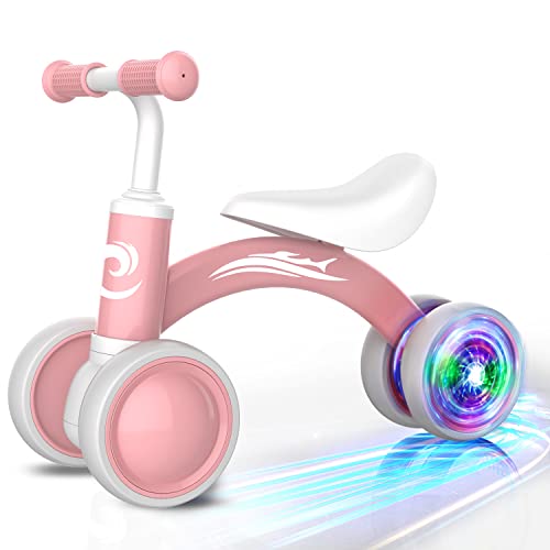 Gamfeiny Colorful Lighting Baby Balance Bike Toys for 1 Year Old Girl Gifts 1036 Month Toddler Balance Bike No Pedal 4 Silence Wheels  Soft Seat PreSchool First Riding on Toys 1st Birthday Gifts - Image 1