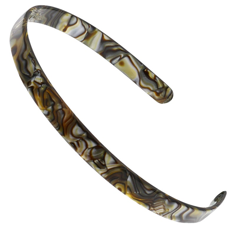 Camila Paris CP2005 French Headband for Women, Handmade Onyx, Strong Hold Grip Women's Hair Band, Ligth and Very Flexible, No Slip and Durable Styling Girls Hair Accessories, Made in France - Image 1