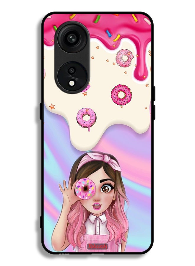 Tolwak Oppo Reno 8T 5G Protective Case Cover Holding Donut - Image 1