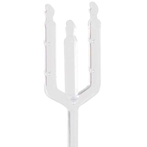 NX Garden NX حديقة 120 عبوة 12" دبابيس زهور بلاستيكية شفافة برأس شوكة مستقيم لحامل بطاقات لحفلات الزفاف، حفلات عيد الميلاد، الفعاليات، الزينة - Image 3