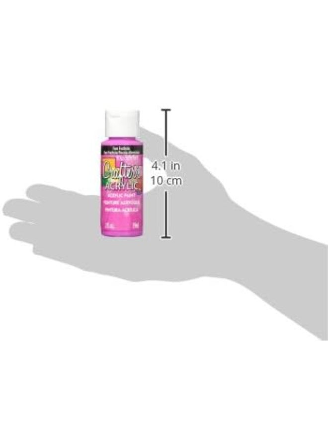 DecoArt DCA99-3 Crafter's Acrylic Paint, 2-Ounce, Fun Fuchsia - Image 2