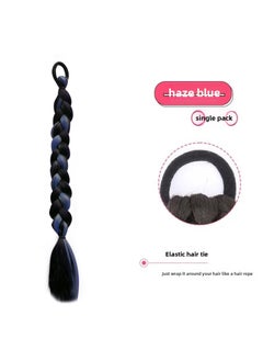Arabest Colorful Rope Braid Ponytail Extension Braid highlights haze blue 1 