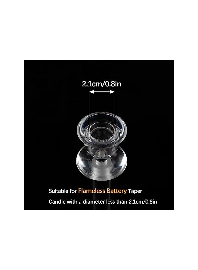 The Bros Acrylic Candle Holder for Table Centerpieces,Candlestick Holders for Wedding Living Room Decor, Use for Flameless Led Taper Candles, Set of 3 - Image 5