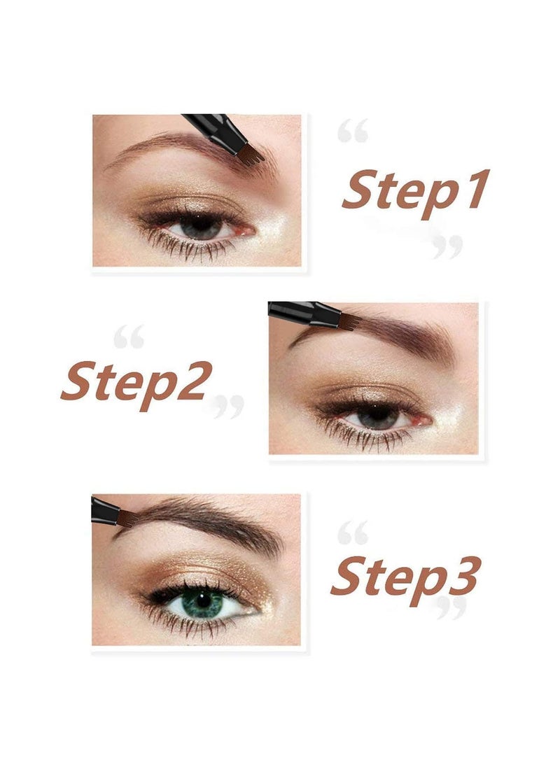 SAJAG Pencil BlackWaterproof Microblading Pencil with a MicroFork Tip Applicator Creates Fine Sketch Liquid Eye Brow Tattoo Tint Pen