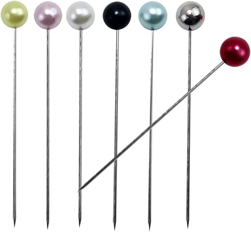 OZXTYO Long Quilting Pins 500 Pcs, 1.75 Inch with Colored Large Heads, Sewing Pins,Straight Pins for Fabric & Dressmaking - Image 1