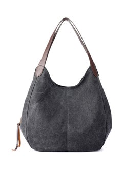 NIBEMINENT Stitched Detailed Hobo Bag Black  - Image 3