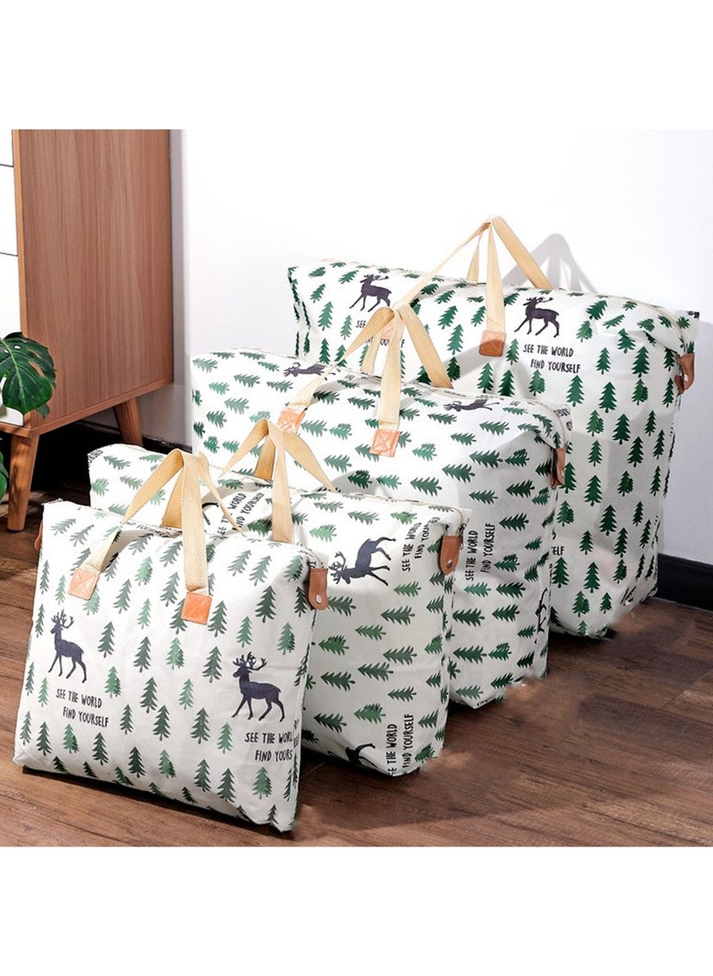 Swift 4 Pcs Large Clothes Storage Bags, Moving Bags, Foldable Blanket Storage Bags for Organizing Bedroom, Closet, Clothing, Sweater, Organization Storage with Zip and Handle  - Image 1