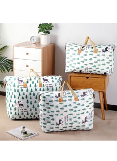 Swift 4 Pcs Large Clothes Storage Bags, Moving Bags, Foldable Blanket Storage Bags for Organizing Bedroom, Closet, Clothing, Sweater, Organization Storage with Zip and Handle  - Image 2