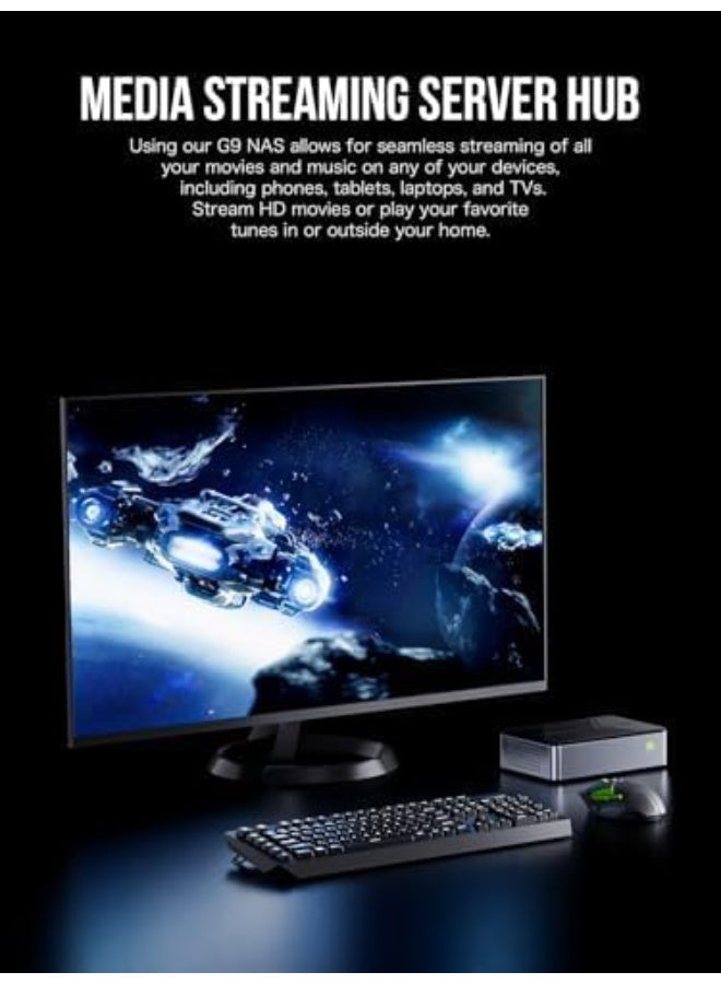 GMKtec Desktop Ultracompact Mini PC GMKtec NAS, G9 Intel N150 Dual Boot Linux+OS 12GB DDR5 64GB EMMC + 512GB M.2 SSD, 4*M.2 NVMe Slots, Dual NIC 2.5GbE, USB-C/USB 3.2 10Gbps, Network Attached Storage NucBox G9 - Image 5