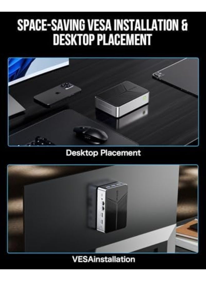 GMKtec Desktop Ultracompact Mini PC GMKtec NAS, G9 Intel N150 Dual Boot Linux+OS 12GB DDR5 64GB EMMC + 512GB M.2 SSD, 4*M.2 NVMe Slots, Dual NIC 2.5GbE, USB-C/USB 3.2 10Gbps, Network Attached Storage NucBox G9 - Image 3