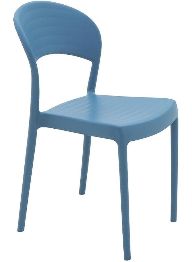 TRAMONTINA Since 1911,Made in Brazil-  Sissi Blue Polypropylene and Fiberglass Chair With Closed Backrest  - Image 1