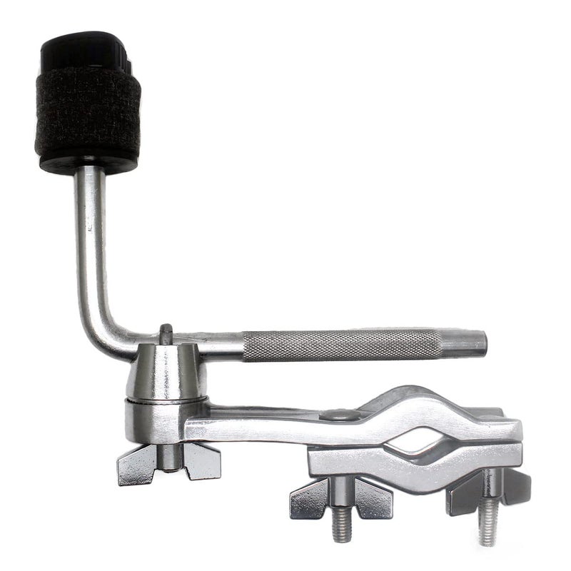 TUORen TUOREN Cymbal LArm Rod with Bracket Holder Extension Arm Attachment Cymbal Boom Arm with Drum Set Mounting Clamp Cymbal Stand Clamp with Boom Arm for Drum Set Accessories Silver 