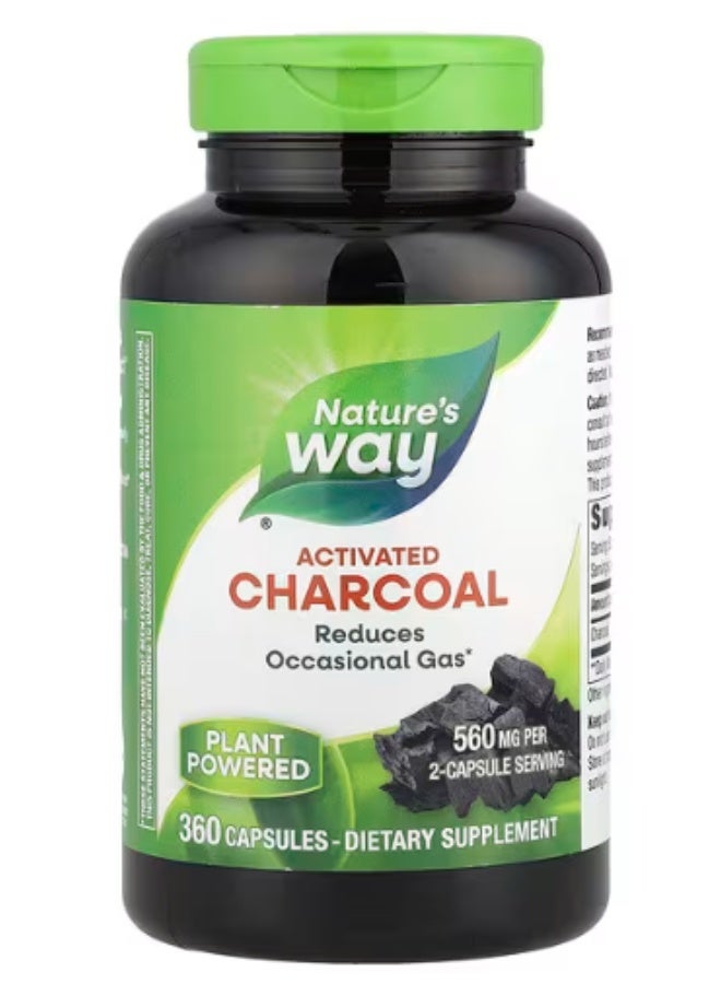 Nature's Way, Activated Charcoal, 360 Capsules (280 mg per Capsule)