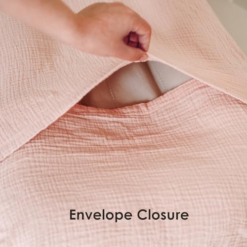 MairMore Muslin Baby Lounger Cover for Newborn & Infant, 100% Cotton Soft and Breathable Lounger Slipcover for Baby Girls and Boys, Pack of 2 (Pink Blossom) - Image 5