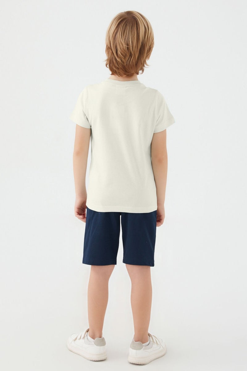 U.S. Polo Assn. مجموعة أولاد بيرمودا كريمة زرقاء فاتحة  - Image 5