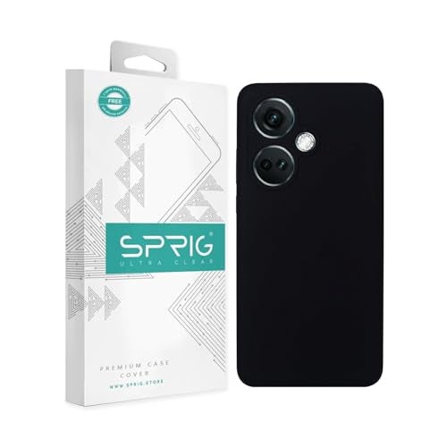 SPRIG Compatible with Oneplus Nord CE 3 Lite Premium SilkTone Back Cover Drop Tested Shock Proof Mobile Case for Men, Women, Boys and Girls with Camera Protection (Black) - Image 1