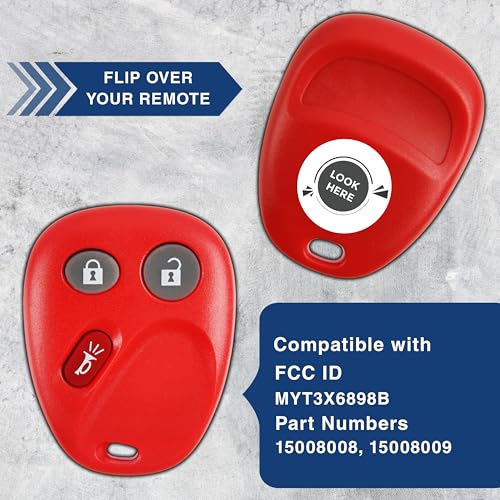 KeylessOption Key Fob for 2002 2003 2004 2005 2006 2007 2008 2009 Chevrolet Chevy Trailblazer GMC Envoy Oldsmobile Bravada Buick Rainier Remote, 4-Button 15008008, Programming Guide Included - Image 4