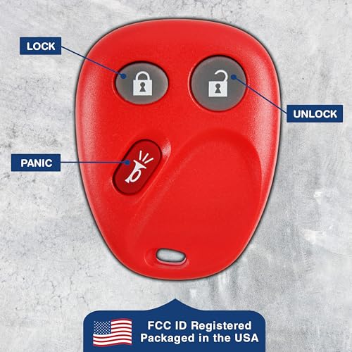 KeylessOption Key Fob for 2002 2003 2004 2005 2006 2007 2008 2009 Chevrolet Chevy Trailblazer GMC Envoy Oldsmobile Bravada Buick Rainier Remote, 4-Button 15008008, Programming Guide Included - Image 5