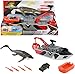 Matchbox Toy Car Playset Jurassic World 125 Dino Boat with 13 Mosasaurus Dinosaur 164 DieCast Jeep Harpoon Missiles Detachable Rescue Boat - Image 3