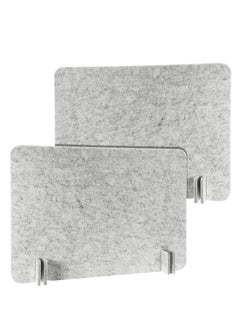 Generic 2 Pcs Desk Privacy Panel of Acoustic Freestanding, Desk Divider Desk Partition Noise Reducing Mounted Sound Proof Dividers, Lightweight with Support Feet for Classroom Room Table (Silver Gray)  - Image 1