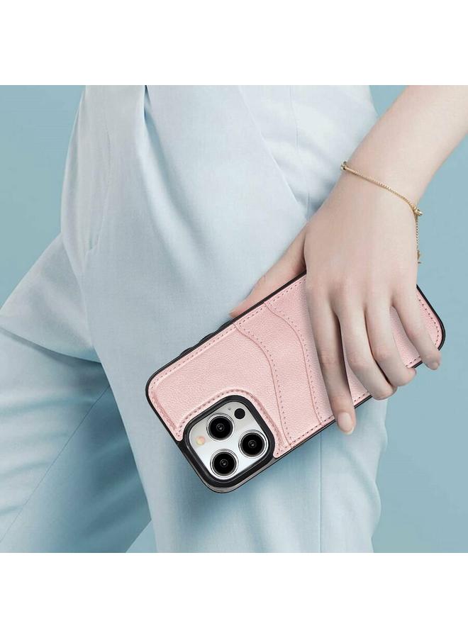 S-TOP Case For iPhone 13 Pro Max Litchi Leather Skin Card Slots Phone Case - Image 4