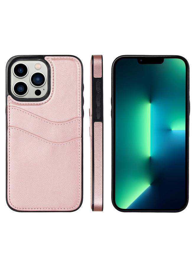 S-TOP Case For iPhone 13 Pro Max Litchi Leather Skin Card Slots Phone Case - Image 1