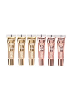 Ruby Kisses 24K Gold Oil Lip Gloss 6 Count Gold  Rose Gold