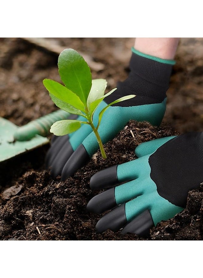 Kimaya Garden Gloves with claws green Waterproof with Fingertips Garden elf Gloves for Digging Planting Safe for Rose Pruning Best Gardening Gifts for Women and Men Breathable Working Gloves  - Image 4