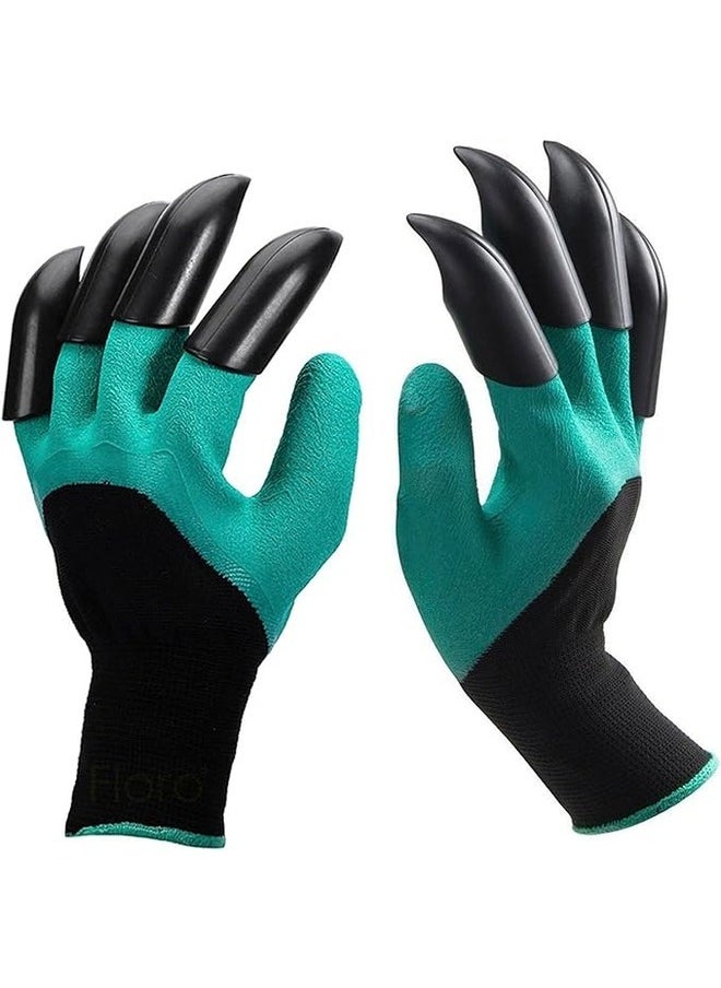 Kimaya Garden Gloves with claws green Waterproof with Fingertips Garden elf Gloves for Digging Planting Safe for Rose Pruning Best Gardening Gifts for Women and Men Breathable Working Gloves  - Image 3