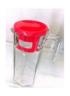 CITY GLASS City Glass Poly Jug, 1250 ml Capacity, with simple design and red cover to protect your Juices  - Image 3