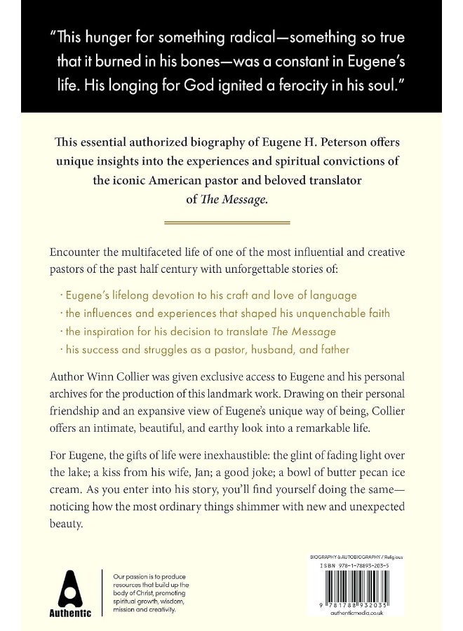 A Burning in My Bones: The Authorized Biography of Eugene Peterson, Translator of the Message  - Image 3