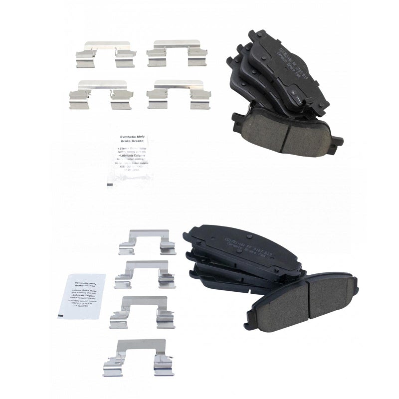 TRQ Front Rear Brake Pads Ceramic Compatible with 20082009 Pontiac G8