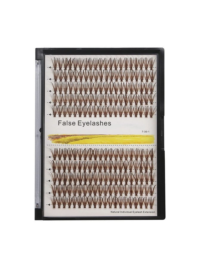 Hannahool 10 20Mm Available 120Pcs Thickness 0.07Mm D Curl Brown Color Individual False Eyelashes Natural Long Makeup Colorful Cluster Eyelashes Volume Eye Lashes Extensions (15Mm) - Image 1