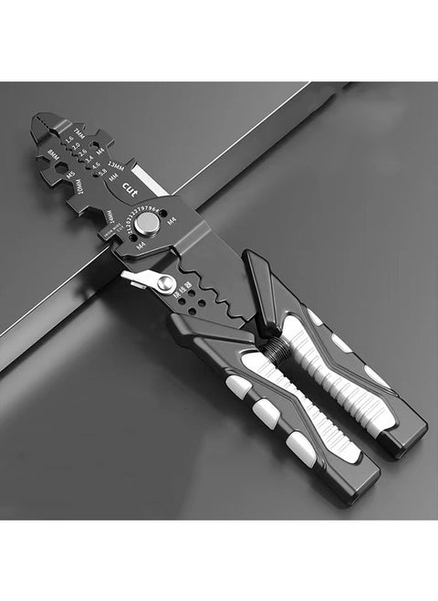 Multi Functional Wire Strippers,Universal Wire Cutters,Tool For Wire Splitting Pliers,Winding,Cutting,Stripping,Crimping,Peeling, Clamping Pliers Wrench,Home Improvement,Electrical Hardware Tools