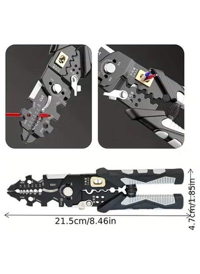 Generic - Multi Functional Wire Strippers,Universal Wire Cutters,Tool For Wire Splitting Pliers,Winding,Cutting,Stripping,Crimping,Peeling, Clamping Pliers Wrench,Home Improvement,Electrical Hardware Tools - Image 1