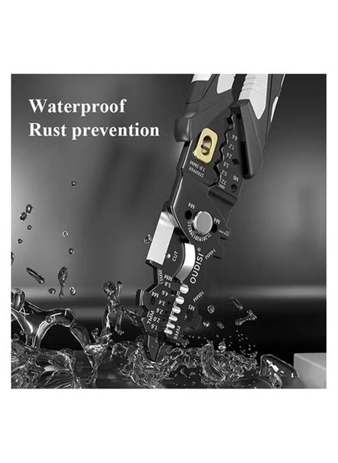 Generic - Multi Functional Wire Strippers,Universal Wire Cutters,Tool For Wire Splitting Pliers,Winding,Cutting,Stripping,Crimping,Peeling, Clamping Pliers Wrench,Home Improvement,Electrical Hardware Tools - Image 1