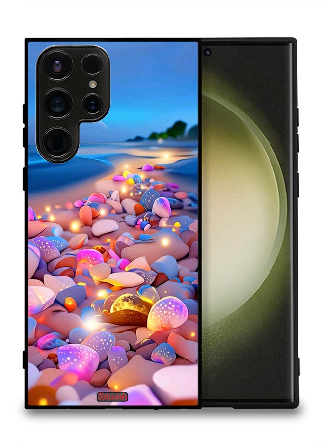Tolwak Samsung Galaxy S23 Ultra 5G Protective Case Cover Stones Art - Image 2