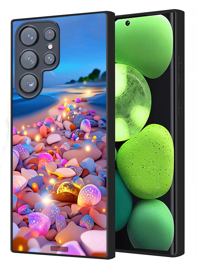 Tolwak Samsung Galaxy S23 Ultra 5G Protective Case Cover Stones Art - Image 1