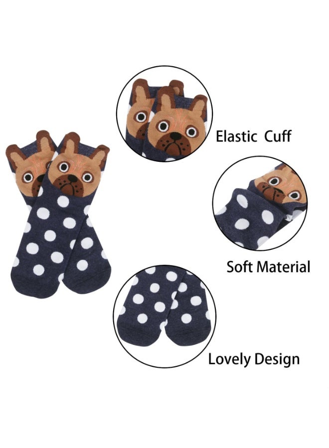 سانموجيد 5 أزواج من الجوارب النسائية اللطيفة المريحة المطبوعة والمرحة للنساء - Image 4