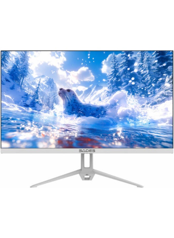 SADES ST-Seal 22-Inch FHD IPS Gaming Monitor, 120Hz, 1ms MPRT, Adaptive Sync, HDR, Built-in Speakers, HDMI 2.1, DisplayPort 1.4 - White
