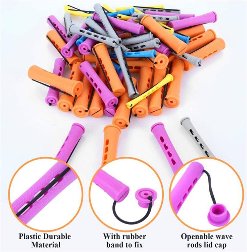 كلاراكو بكرات تجعيد الشعر الباردة، مناسبة للشعر الطويل والقصير، بأحجام صغيرة ومتوسطة وكبيرة، بكرات طبيعية بدون حرارة، عبوة واحدة، أدوات تصفيف الشعر للنساء، 50 قطعة، 2.2 سم - Image 2