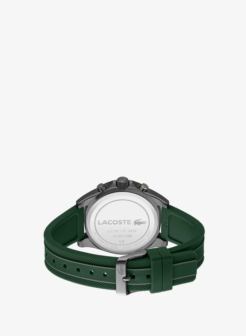 Lacoste  Mainsail Collection Chronograph Quartz Watch For Men With Green Silicone Bracelet - 2011363 for Men | Best Price UAE