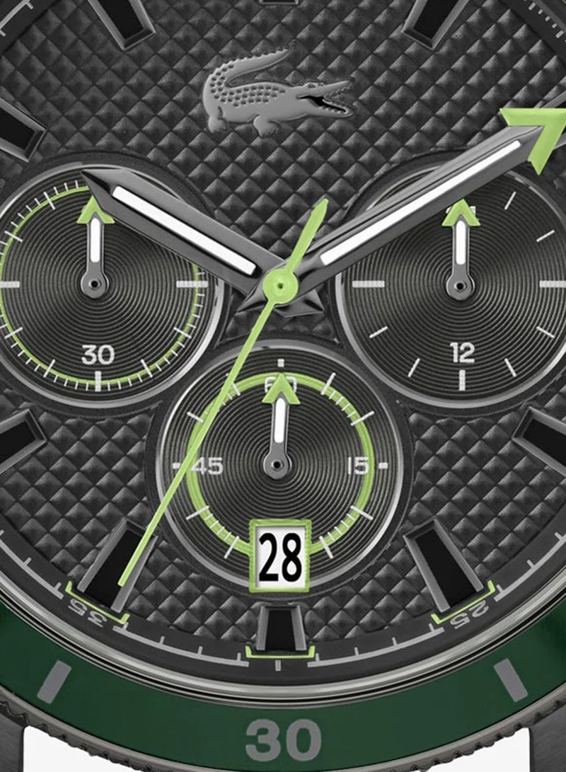 Lacoste  Mainsail Collection Chronograph Quartz Watch For Men With Green Silicone Bracelet - 2011363 for Men | Best Price UAE